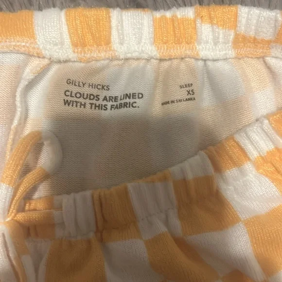 Yellow and White Checkered Women's PJ Shorts - Picture 3 of 3